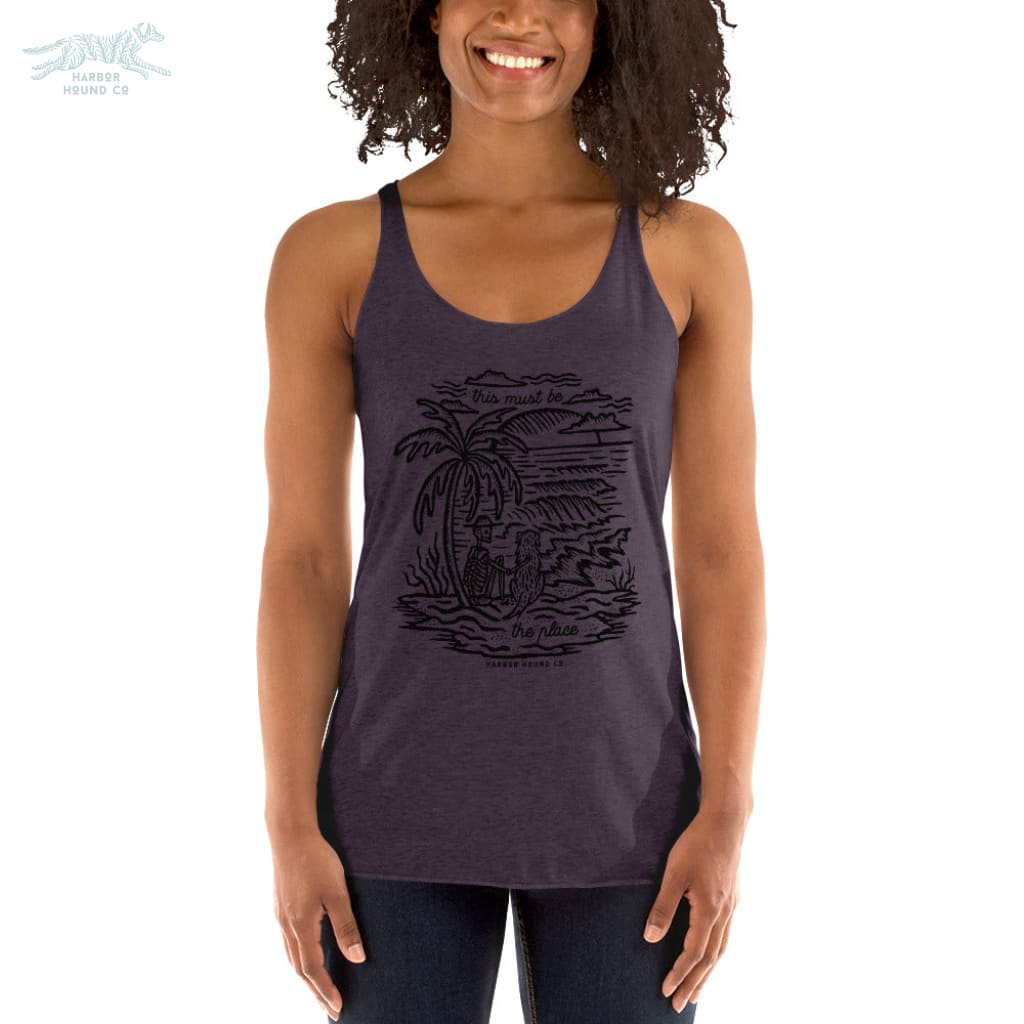 This Must Be The Place Women’s Racerback Tank - Indigo / XS
