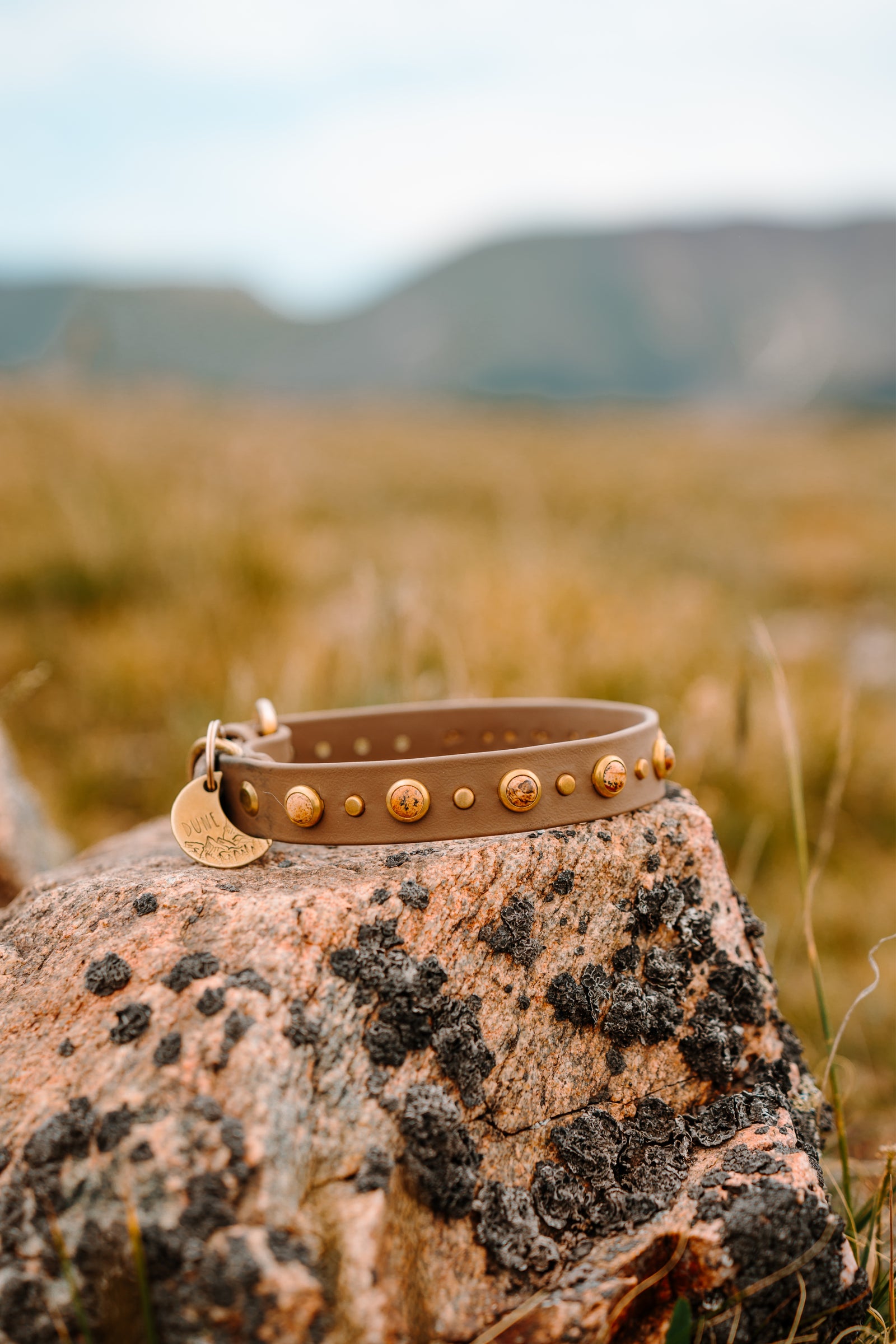 DUNE Gemstone Studded Collar - 1" or 1.5" wide