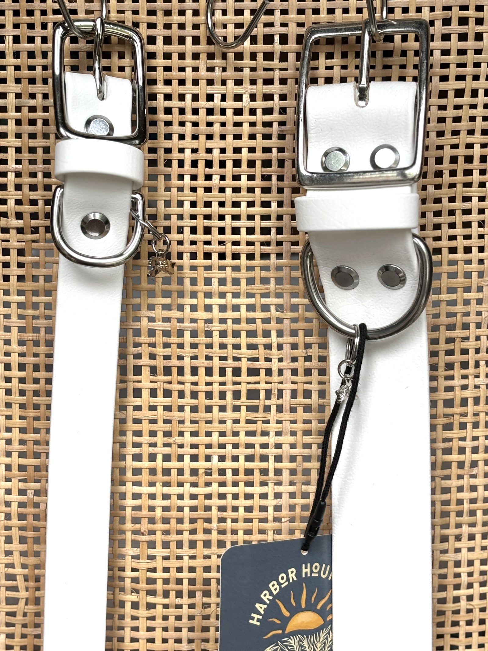 WHITE Buckle Collars