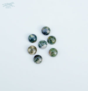 1.5 ASTERIA Gemstone Buckle Collar - Moss Agate - Waterproof Collar