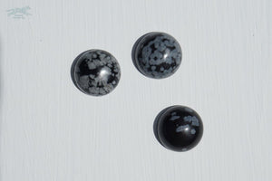 1.5 GAIA Gemstone Buckle Collar - 25 Snowflake Obsidian - Waterproof Collar