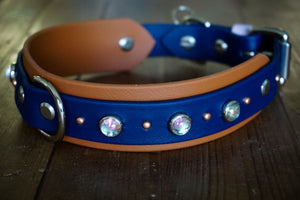 1.5 TOFINO Jewel Studded Layered Buckle Collar - Waterproof Collar