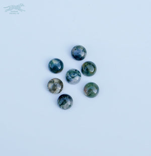 1 ASTERIA Gemstone Buckle Collar - Moss Agate - Waterproof Collar