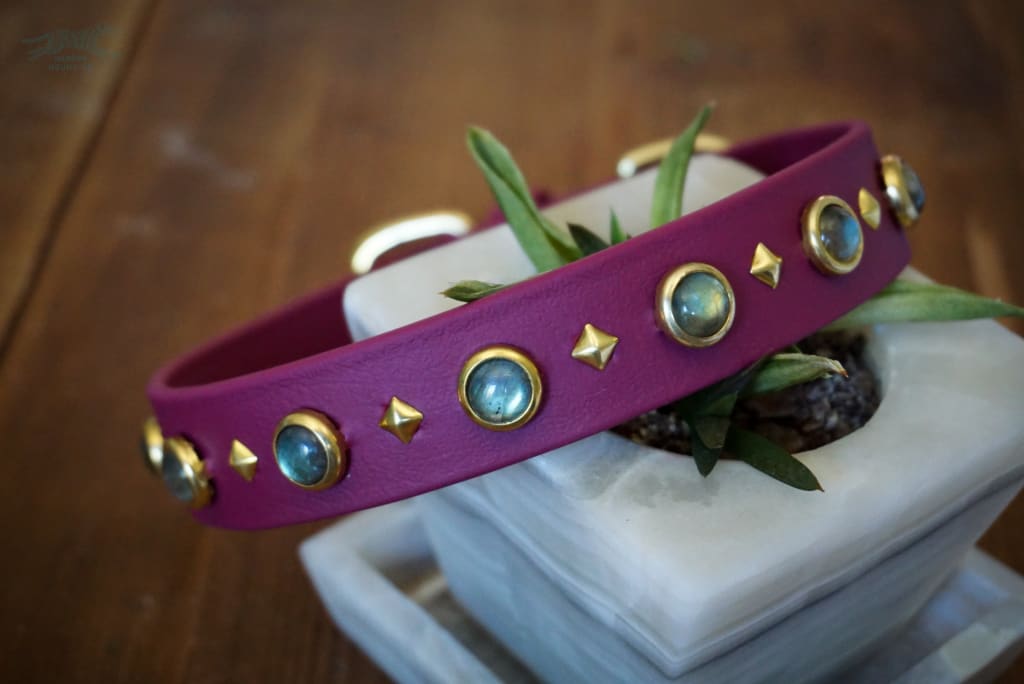 1 GAIA Gemstone Buckle Collar - Please Choose One - Waterproof Collar