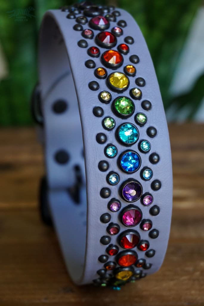 AURELIE 1.5 Crystal Studded Buckle Collar - Waterproof Collar