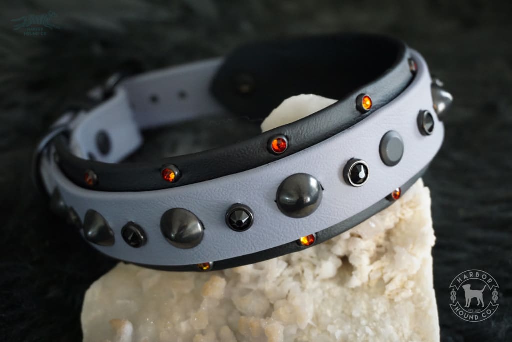 DANTE 1.5 Crystal Studded Buckle Collar - Waterproof Collar