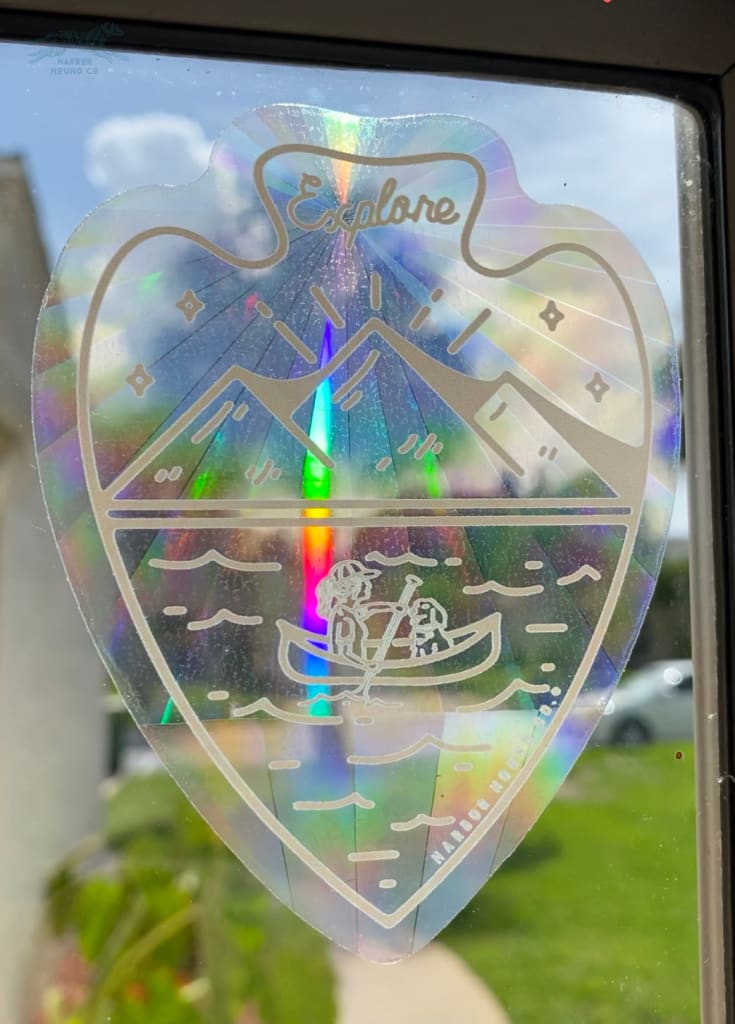 Explore Suncatcher Sticker small