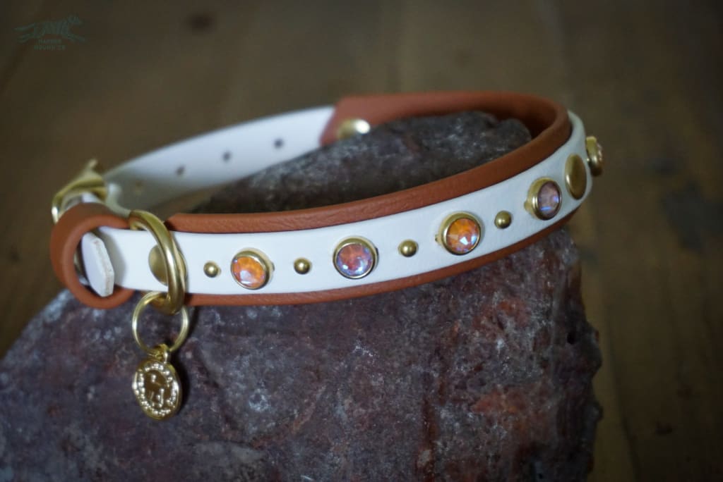 Layered Petite TOFINO Crystal Studded Buckle Collar - Waterproof Collar