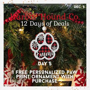 Personalized Paw Print Ornament - Accessories