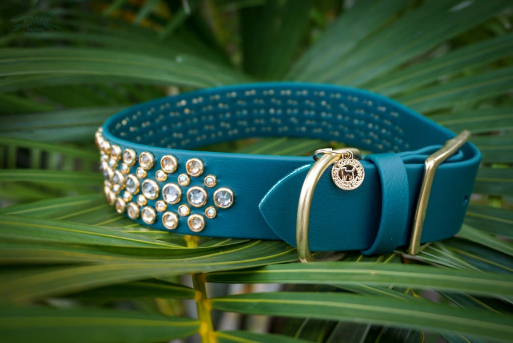 SYRINX 1.5 Crystal Studded Buckle Collar - Waterproof Collar