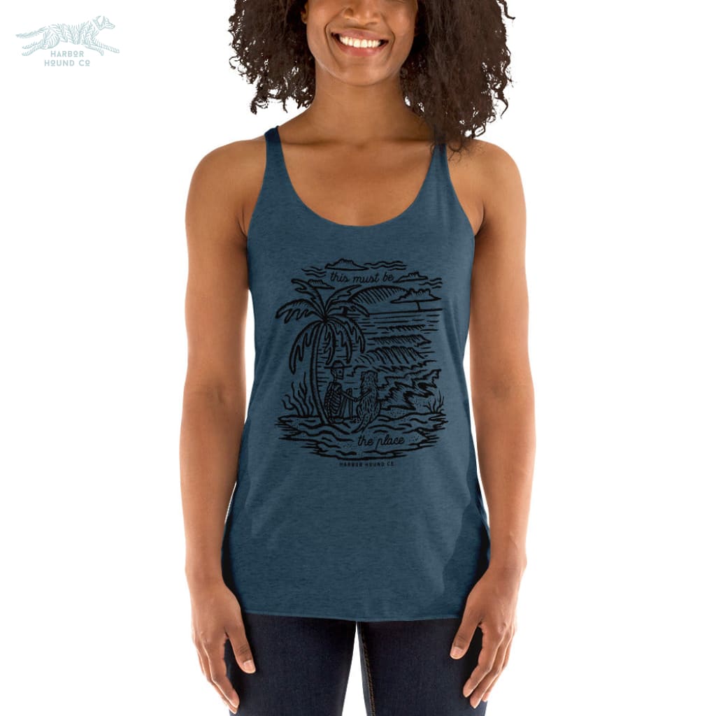 This Must Be The Place Women’s Racerback Tank - Indigo / XS