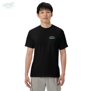 Unisex garment-dyed heavyweight Harbor Hound Co. t-shirt - 4 colors - Black / S - T-Shirt