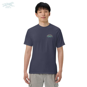 Unisex garment-dyed heavyweight Harbor Hound Co. t-shirt - 4 colors - True Navy / S - T-Shirt