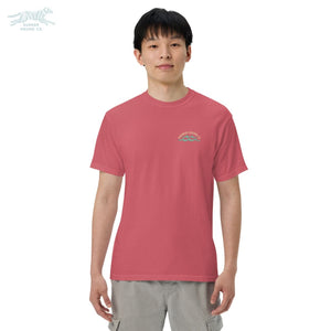 Unisex garment-dyed heavyweight Harbor Hound Co. t-shirt - 4 colors - Watermelon / S - T-Shirt